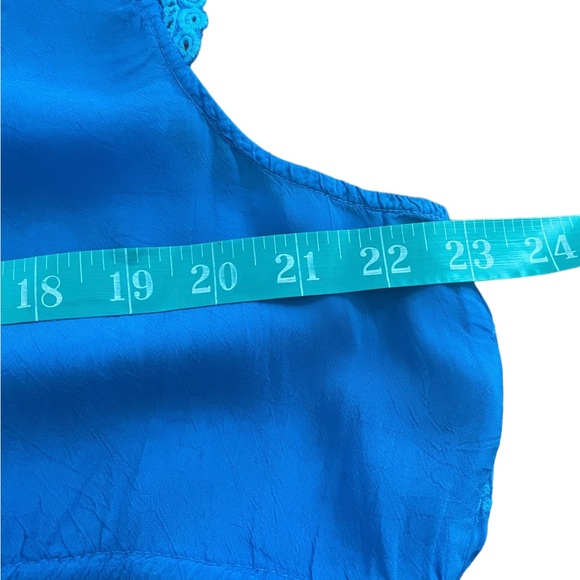 Johnny Was Turquoise short sleeve boho embroidered tunic hanker-chief top XL - Picture 8 of 11